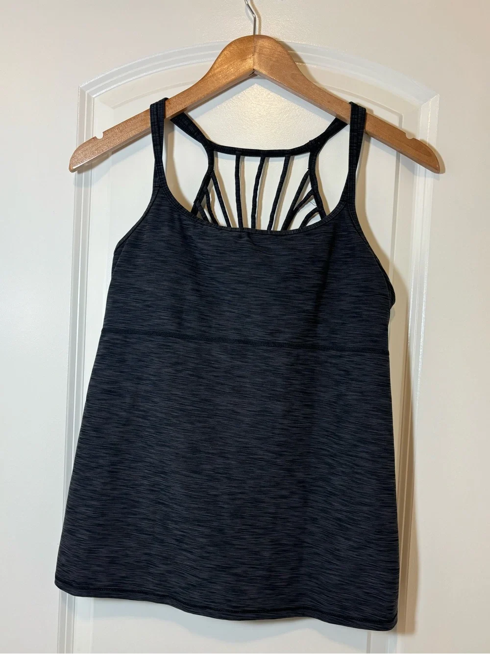 Prana Black Heather Strappy-Back Tank - Picture 1 of 5